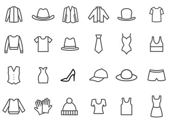 set of fashion clothes