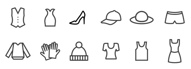 set of fashion clothes png