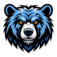 Grizzly Bear Head Vector Artwork for Logos and Apparel