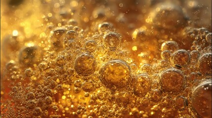 Textured Gold Surface: Extreme Close-up of Glistening Yellow Liquid or Textured Metal, Creating a Rich, Abstract Gold Background.