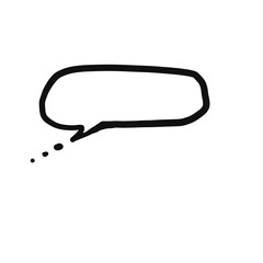 Speech bubble isolated on transparent background for communication and design element