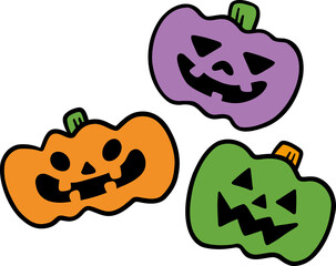 ３種類のジャックオーランタン