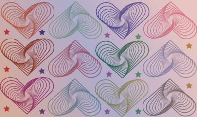 seamless pattern with pink hearts, pattern, seamless, wallpaper, vector, texture, art, design, decoration, ornament, floral, illustration, flower, vintage, textile, wave, decor, line, pink, tile,