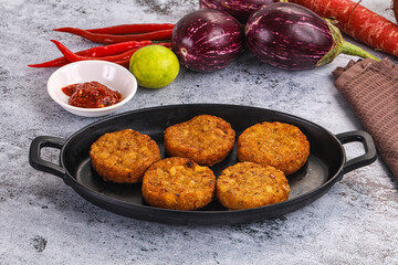 Fried potato crispy golden hash brown