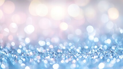 Dreamy Gradient Color Background: Soft Blue-Pink-Yellow Clouds with Sparkling Particles for Ethereal Design, Posters, Web Backgrounds and Creative Projects