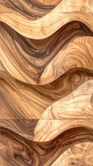 Abstract wood paneling with wavy layers