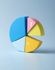 Obraz premium Colorful pie chart graphic