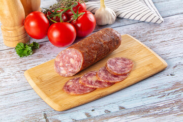 Salchichon pork cured sausages with parmesan