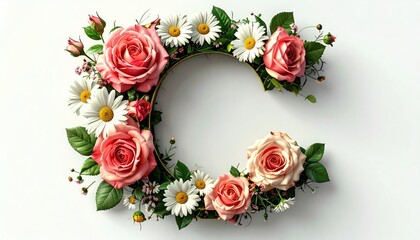 Floral letter "C