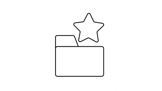 sketch of folder icon and star icon