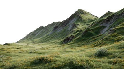 Idyllic mountain vista with lush greenery and dynamic topography, offering visual splendor and