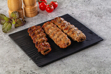 Grilled kebab minced meat barbecue