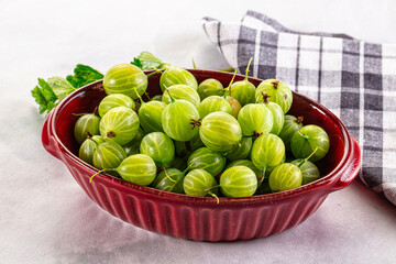 Ripe sweet juicy green gooseberry