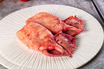 Delicous roasted calamari with protein