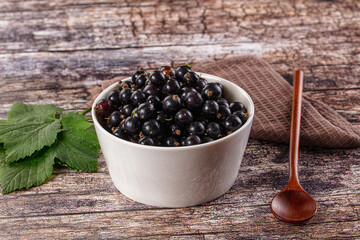 Sweet juicy Black currants berries