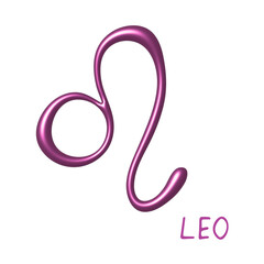 3d leo zodiac sign Astrology clipart Element for design