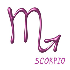 3d scorpio zodiac sign Astrology clipart Element for design