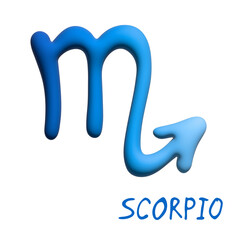 3d scorpio zodiac sign Astrology clipart Element for design