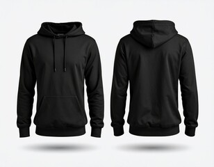 Blank black hoodie mockup