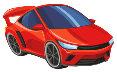 Naklejka premium Cartoon street racing car vehicle on white background illustration for children