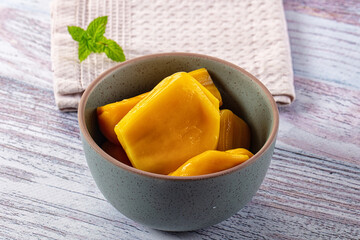 Canned sweet juicy yellow Jackfruit