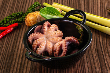 Gourmet Boiled octopus in the bowl
