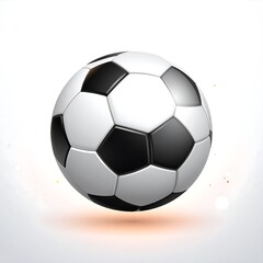 Fototapeta premium Soccer ball, 3D, floating