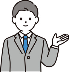 business person to guide left hand svgrepo com