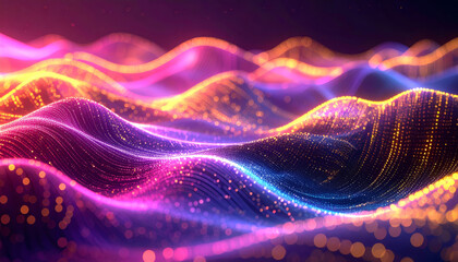 Abstract Digital Waveform: Data Flow and Energy