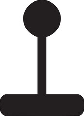 Retro Arcade Video Game Joystick Silhouettes Simple Vector Icon