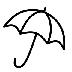 black umbrella isolated on white