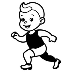 Fototapeta premium running boy running