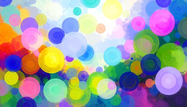 A vibrant abstract design with colorful circles