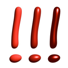 3d exclamation mark clipart Single element for design