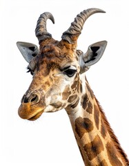 Close-up of a giraffe's head and neck