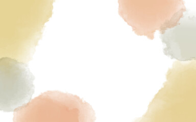 Elegant Autumn Watercolor Frame Series: Dusty Red, Yellow and Green