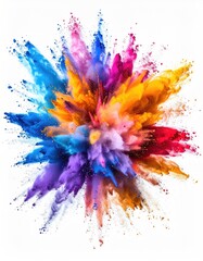 Colorful powder explosion