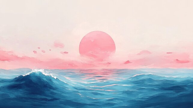 Soft hues of light illuminate the horizon as a sun rises over a serene ocean, evoking feelings of hope and the promise of a joyful journey.