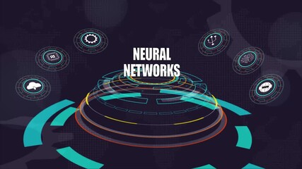 Neural networks concept, futuristic artificial intelligence, abstract digital background for research and technology innovation - Powered by Adobe