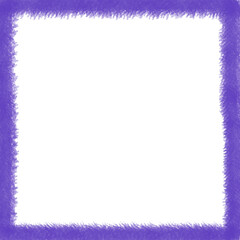 Solid black square with purple border isolated on transparent background