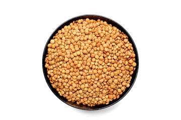 Nutritious brown lentils rich in protein.