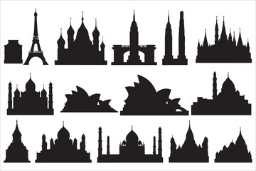 Obraz premium silhouette of famous European parliament and clock tower skyline