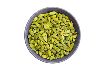Green cardamom pods with aromatic and medicinal benefits.
