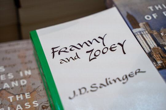 Close up of J. D. Salinger book Franny And Zooey on bookstore display. Toronto, Canada - September 24, 2025.