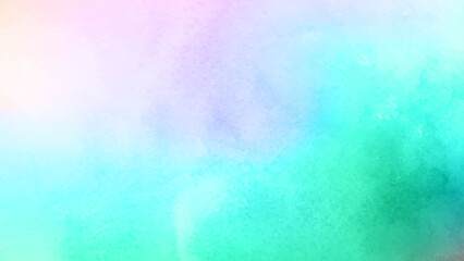ミントグリーンとパープルの水彩バックグラウンド
