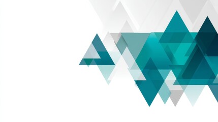 Abstract geometric pattern with interlocking teal and gray triangles featuring seamless texture and modern design on white background