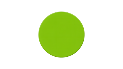Vibrant green circle graphic element for spring designs or nature concepts