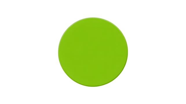 Vibrant green circle graphic element for spring designs or nature concepts