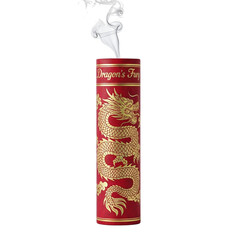 Dragons fire cracker with smoke isolated on transparent background