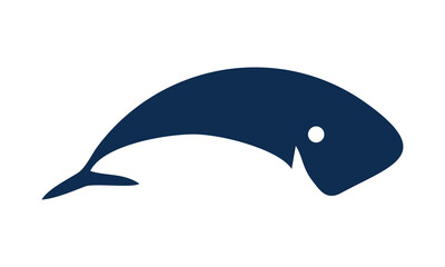 Whale icon vector